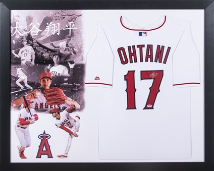 Shohei Ohtani Signed & Framed (43.5" x 35.5") Los Angeles Angels Home Jersey (PSA/DNA COA)